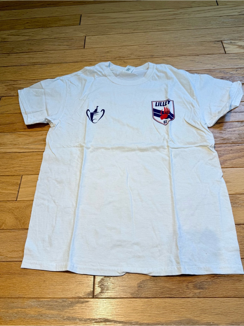 Gildan White Short Sleeve Tee with Lilley Shield Logo